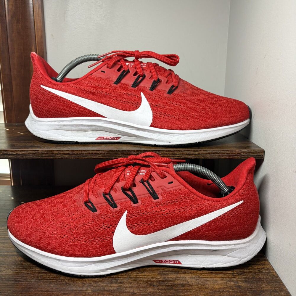 Nike Air Zoom Pegasus 36 BV1173-600 Red White Running Shoes Mens 10.5